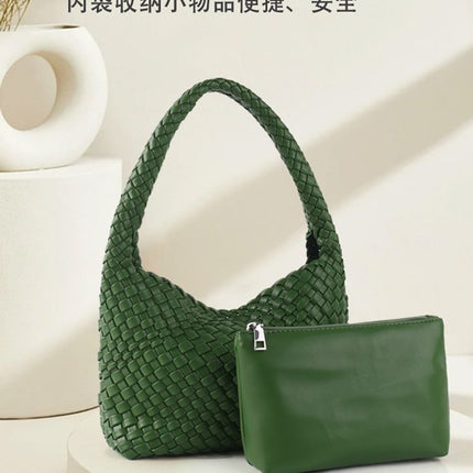 Pure Hand-woven Lunch Box Bag High-end Underarm Bag Fashion Women's Bag Cross-border Portable Shoulder Bag
