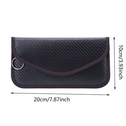 New Carbon Fiber RFID Car Shielding Key Case Mobile Phone Signal Shielding Bag Faraday Anti-theft Brush Shielding Bag
