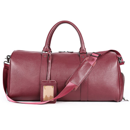Crazy Horse Leather European and American Retro Men's Casual Travel Bag Genuine Leather Large Capacity Portable Crossbody Bag Advanced Travel Bag