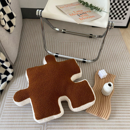 Nordic Style Black and White Puzzle Pillow Seat Cushion Home Sofa Cushion Tatami Foot Pad