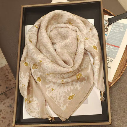 New 65.65 Magnetic Buckle Scarf Women's Square Scarf Winter Lazy Pendant Ins Scarf Scarf Decorative Fashion All-match
