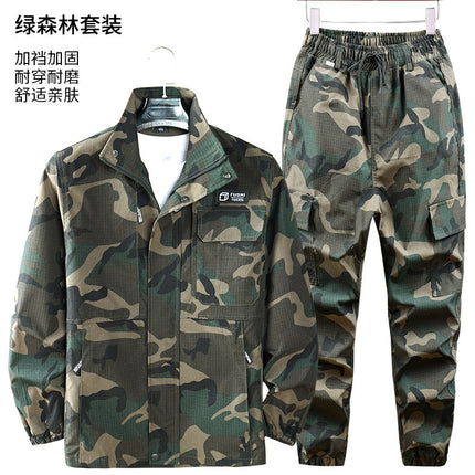 Men's Spring and Autumn Wear-Resistant Suit Camouflage Suit Water-Repellent Breathable Wear-Resistant Construction Site Auto Repair Machine Repair Work Upper and Lower Clothes