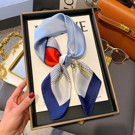 70cm Imitation Silk Square Scarf Fashion All-match Silk Scarf Professional Scarf Korean Style Neck Protection Scarf Decorative Small Square Scarf