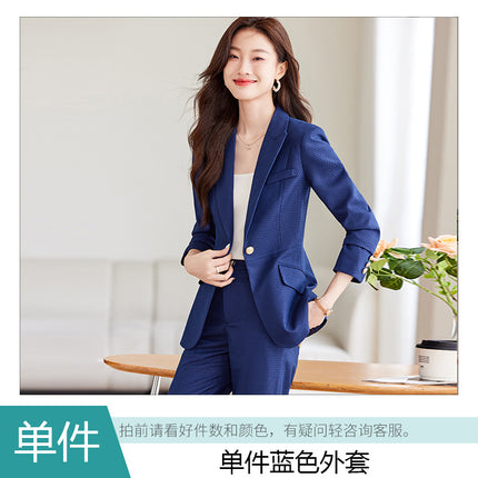 Professional suit suit autumn and winter 2024 new fashion temperament goddess fan host OL formal suit overalls