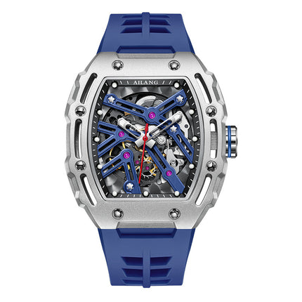 AI Lang new watch Richard automatic mechanical watch hollow-out barrel-shaped foreign trade live broadcast popular one-piece delivery