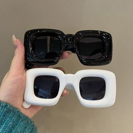 Funny and Interesting Inflatable Cute Square Heart Sunglasses for Women Ins Popular Trendy Street Style Sunglasses
