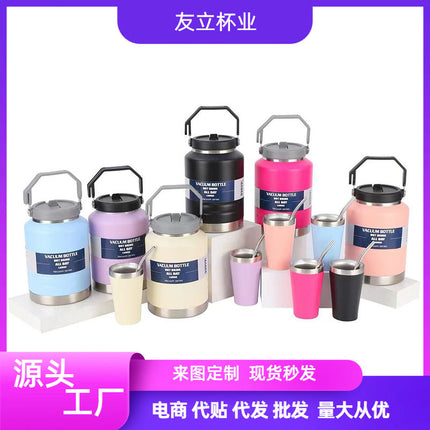 Large Capacity Outdoor Insulated Thermos Cup with 304 Stainless Steel Liner for Fitness, Suitable for South America, Europe, and America