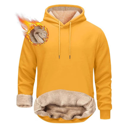 AliExpress cross-border autumn and winter new fleece-lined hooded sweater Amazon casual pullover hoodie foreign trade men's jacket