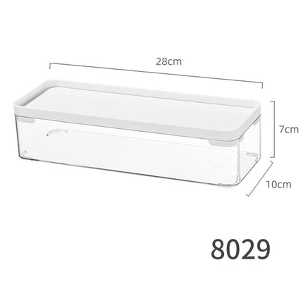 Desktop Storage Box Narrow Long Slim High Gap Transparent Acrylic Snack Kitchen Mirror Cabinet File Bathroom Cosmetics
