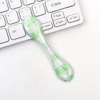 green and white checkerboard / Magnetic bookmark