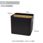 Large 2-compartment black pen holder