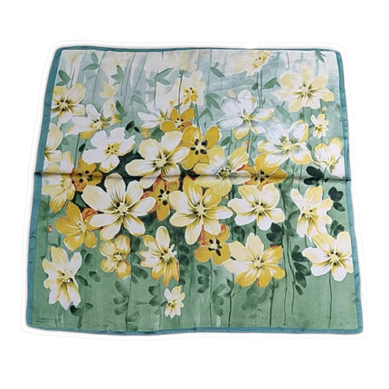 Simulated Silk Printed Silk Scarf for Women, Korean Cashew Leopard Print Headscarf, Four-Season Scarf, Professional Scarf Wholesale
