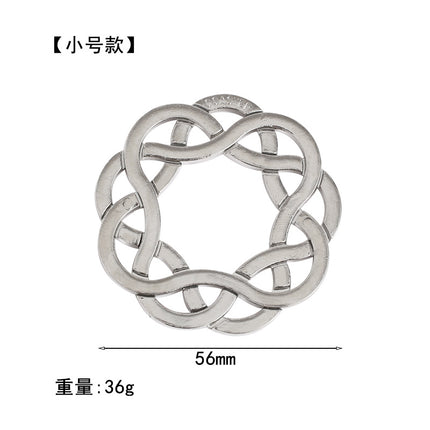 [Small size] zinc alloy unlock Kong Ming lock magic alloy educational toys nine-chain intelligence unlock ring buckle