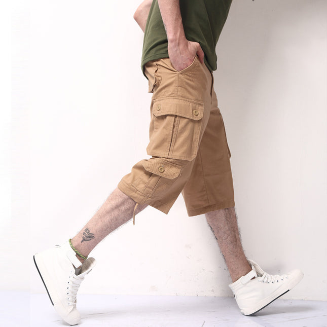 Summer Promotional Tooling Pants Thin Loose Shorts Men's Multi-Pocket Pants Outdoor Sports Capri Pants for Men