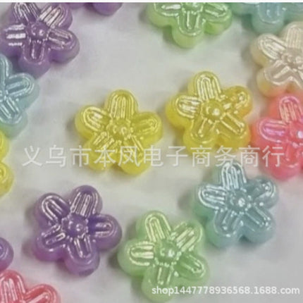 Acrylic light color plated AB colorful diy children beaded material candy AB colorful beads jewelry accessories