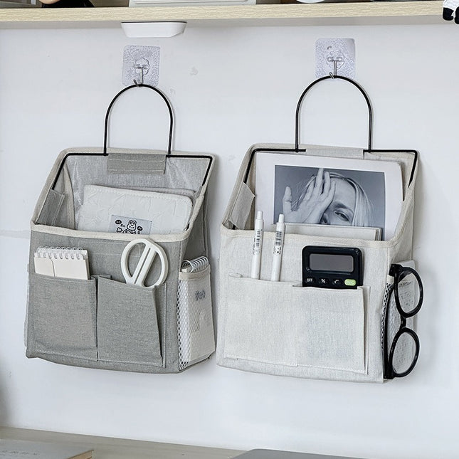 Cross-Border Student Fabric Storage Hanging Bag Wall-Mounted Dormitory Wall Storage Bag Door Hanging Pocket Storage Bag