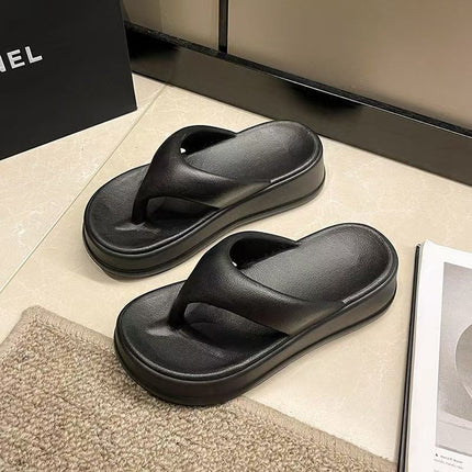 Thick-Soled 4-5cm Flip-Flops for Women to Wear Outside 2025 New Anti-Slip and Stain-Resistant Platform Summer Flip-Flops That Do Not Smell Bad for Feet