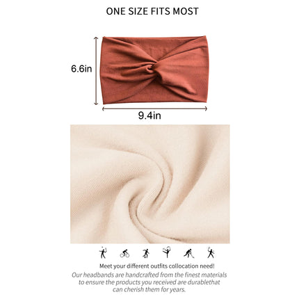 New European Women's Extra Wide Headband Large Headscarf Hair Tie Non-Slip Bohemian Elastic Hairband Twist Hair Accessory Versatile