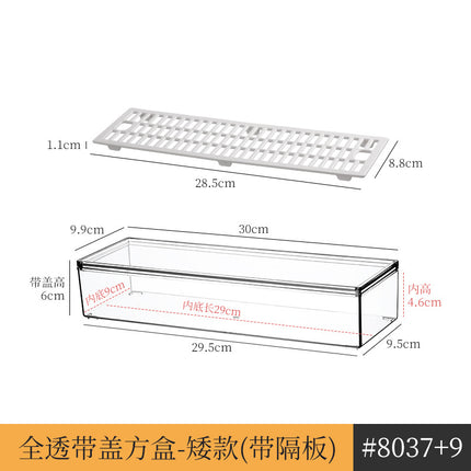 Tea Set Storage Box with Lid Dust-Proof Transparent Tea Table Desktop Tea Cup Storage Rack Kung Fu Teapot Storage Rack