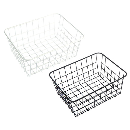 Iron Storage Basket Large Capacity Stainless Steel Basket Anti-rust Metal Fruit and Vegetable Dirty Clothes Storage Basket Iron Storage Basket