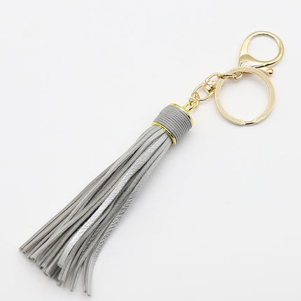 Wax line alloy gift leather tassel car key chain women's bag pendant key chain jewelry Amazon diy