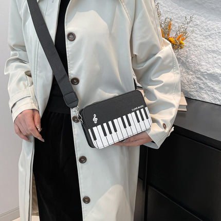 Bags Cross-Border Wholesale Personalized Piano Bags for Women 2026 New Korean Style Fashion Color-Blocking Single Shoulder Crossbody Small Square Bag