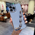 iphone  12PROMAX / Electroplated rhinestone bracelet (Grandma Gray)