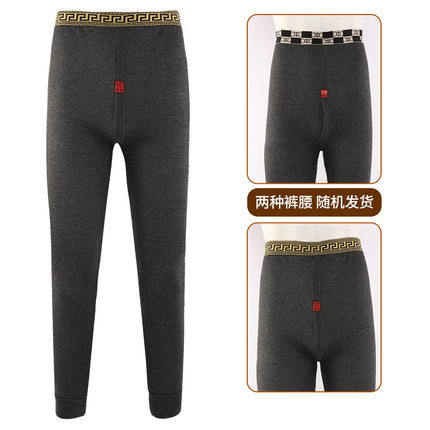 Men's warm pants extra large thickened brushed inner leggings high waist long johns hot pants wholesale