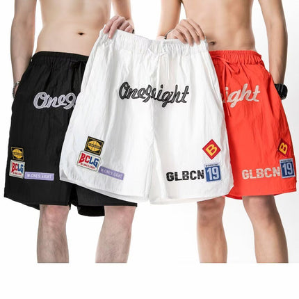 American High Street Fashion Brand Men's Loose Straight Sports Casual Shorts Summer Fashion Trend Basketball Sports Shorts