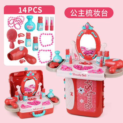 Cross-Border Play House suit children's dressing table toys wholesale girls kindergarten makeup suitcase birthday gift