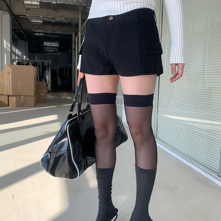 Dorothy South Korea Spring American Style Retro Fashionable Tooling Casual Shorts All-match Hot Pants for Hot Girls Women