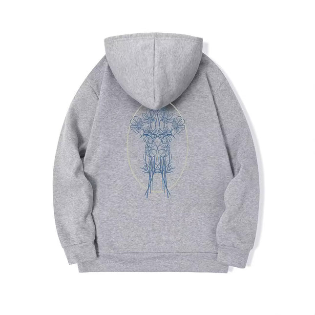 Fashion Joker Hoodie Back Leaf Plant Print