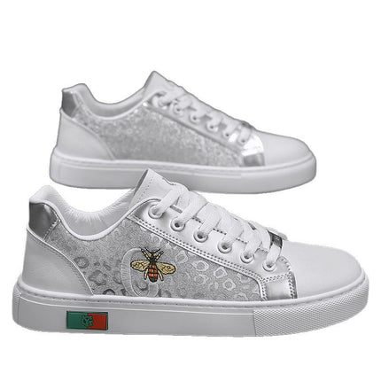 2026 Spring Men's Fashion Embroidered Trendy Sneakers Versatile Comfortable Classic Student Low-Top Round-Toe Casual Shoes