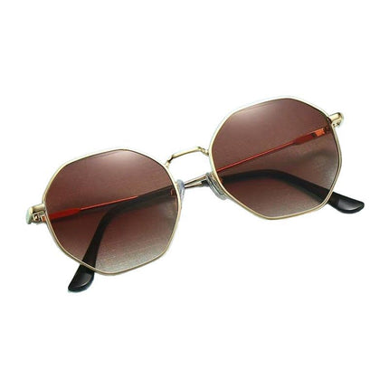 Fashion Retro Full-Frame Sunglasses Metal Frame Trendy Sunglasses for Men and Women Travel Street Photography Sunshade Glasses