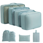 Eight-piece set/small wash bag [lake blue] / 290t twill tarpaulin