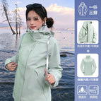 96888 same style for men and women - light fog green [three-in-one detachable] / S