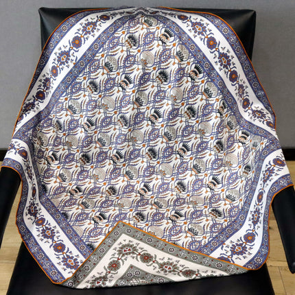 [Thistle Flower Story] Heavy Weightweight 18 Mumi Twill Silk Scarf Women's Mulberry Silk Double-Sided Printed Large Square Scarf Shawl