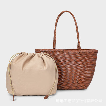 Leather Woven Tote Bag / Sac Tressé Cuir Grand