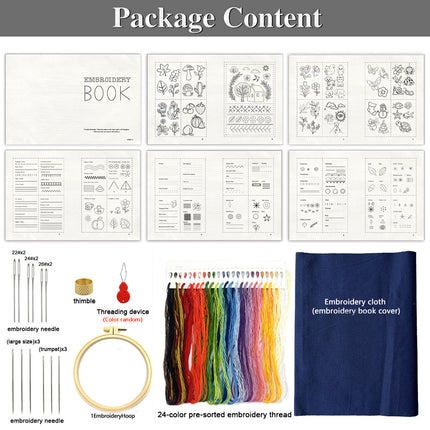 Cross-Border Popular Original Stitchbook Needlework Handmade Embroidery Needlework DIY Embroidery Book Embroidery Material Kit