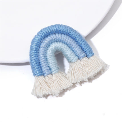 Fabric Ethnic Style Tassel Rainbow Pendant Pendant Cute Children Handmade DIY Keychain Bag Accessories Woven