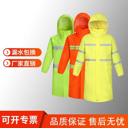 Wholesale adult full-body rainstorm long raincoat electric car labor protection raincoat coat flood control rescue conjoined raincoat