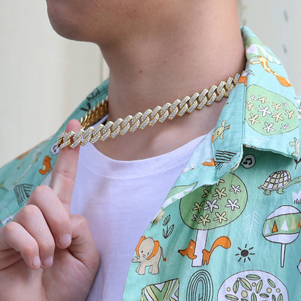 Unique Designer Cuban Link Chain, European and American Style, Rhombus-Shaped, Thick, Available in Various Specifications, Heavy-Duty Chain Wholesale, Personalized Hip-Hop Necklace
