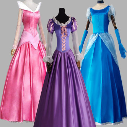 Halloween Adult Fairy Tale Cinderella Cinderella Long Dress Sleeping Beauty Le Pei Long Hair Princess Dress Stage Performance Costume