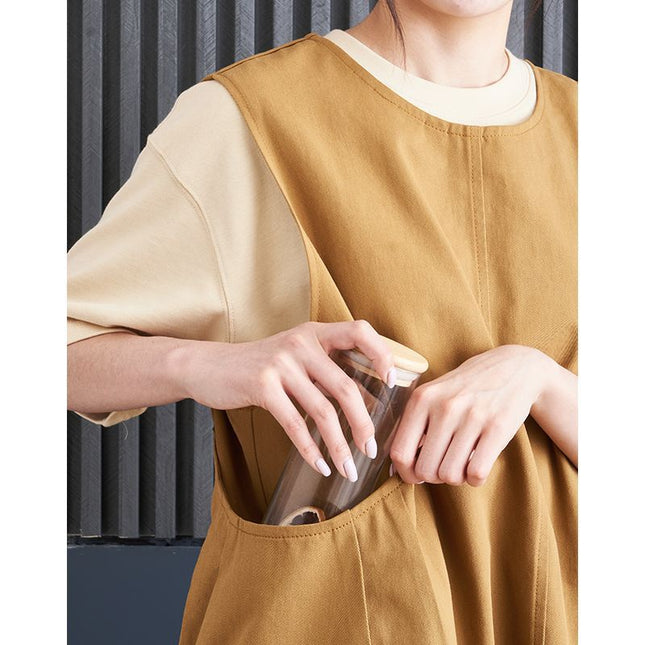 Retro Fashion Apron for Men and Women, Suitable for Restaurants, Kitchens, Supermarkets, Milk Tea Shops, Workwear with Logo Printing
