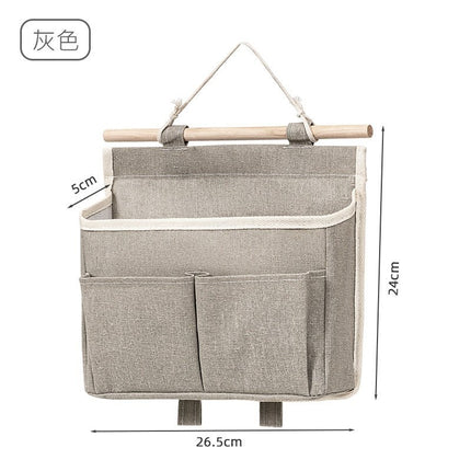 Cross-Border Student Fabric Storage Hanging Bag Wall-Mounted Dormitory Wall Storage Bag Door Hanging Pocket Storage Bag