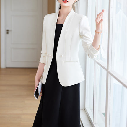 Spring and Autumn Fashion Elegant Business Wear Women's dress Two-piece OL Commuter Beautician White-collar Dress Overalls