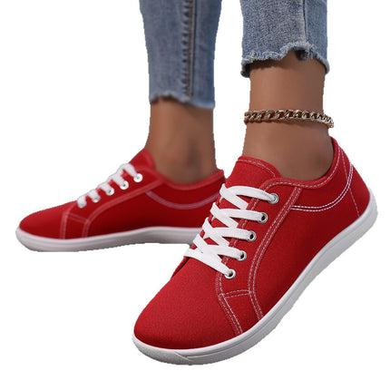 Amazon White Canvas Shoes Soft Sole Couple Wide Toe Sports Shoes Training Large Size Men's and Women's Shoes Wear-Resistant Gymnastics Shoes