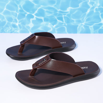Foreign Trade Cross-border Men's Shoes Summer Men's All-match Sandals and Slippers Casual Soft Bottom Flip-flops Slip-on Clip-toe Outer Wear Shoes