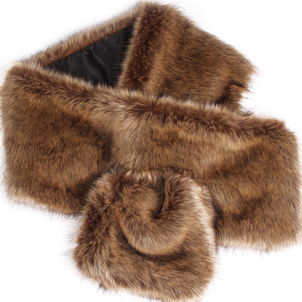 Imitation Fur Extended Bridal Wedding Dress Large Shawl Fur Collar Scarf Fox Fur Fake Collar Winter White Women