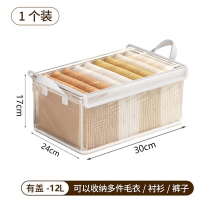 Large-Capacity Steel Frame Support Pvc Clip Mesh Cloth Transparent Clothes Storage Box Foldableable Household Multi-Functional Storage Box